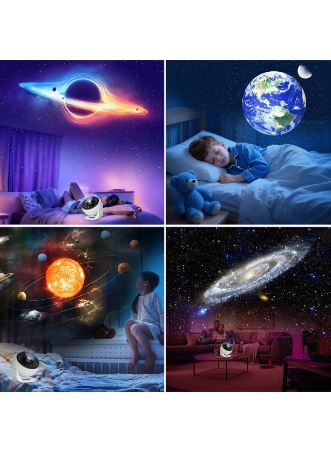 Galaxy Star Projector with 12 Replaceable Film Discs – HD Night Sky Projector Lamp with Adjustable Focus, 3 Rotation Speeds, Auto Timer, USB Type-C, Home Bedroom Kids Room Decor & Gift - Image 4