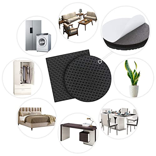 Yelanon Non Slip Furniture Pads -24 pcs 2.5" Furniture Grippers, Non Skid for Furniture Legs,Self Adhesive Rubber Furniture Feet, Anti Slide Furniture Hardwood Floor Protector for Keep Couch Stoppers - Image 4