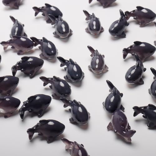 Exasinine 30 Pcs Resin Shark Miniature Shark DIY Accessories Kit Fish Tank Decoration Set for Fairy Garden Succulent Planter Moss Landscape DIY Terrarium Home Décor (Gray) - Image 5