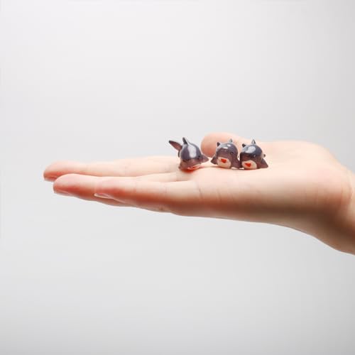 Exasinine 30 Pcs Resin Shark Miniature Shark DIY Accessories Kit Fish Tank Decoration Set for Fairy Garden Succulent Planter Moss Landscape DIY Terrarium Home Décor (Gray) - Image 3
