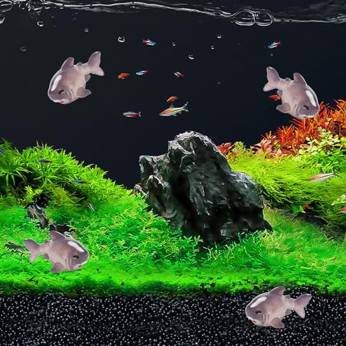 Exasinine 30 Pcs Resin Shark Miniature Shark DIY Accessories Kit Fish Tank Decoration Set for Fairy Garden Succulent Planter Moss Landscape DIY Terrarium Home Décor (Gray) - Image 4