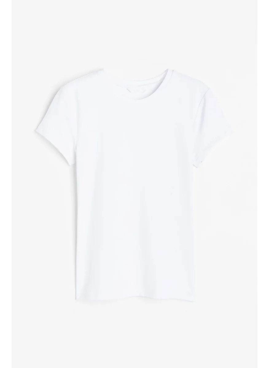 H&M Fitted Microfibre T-Shirt