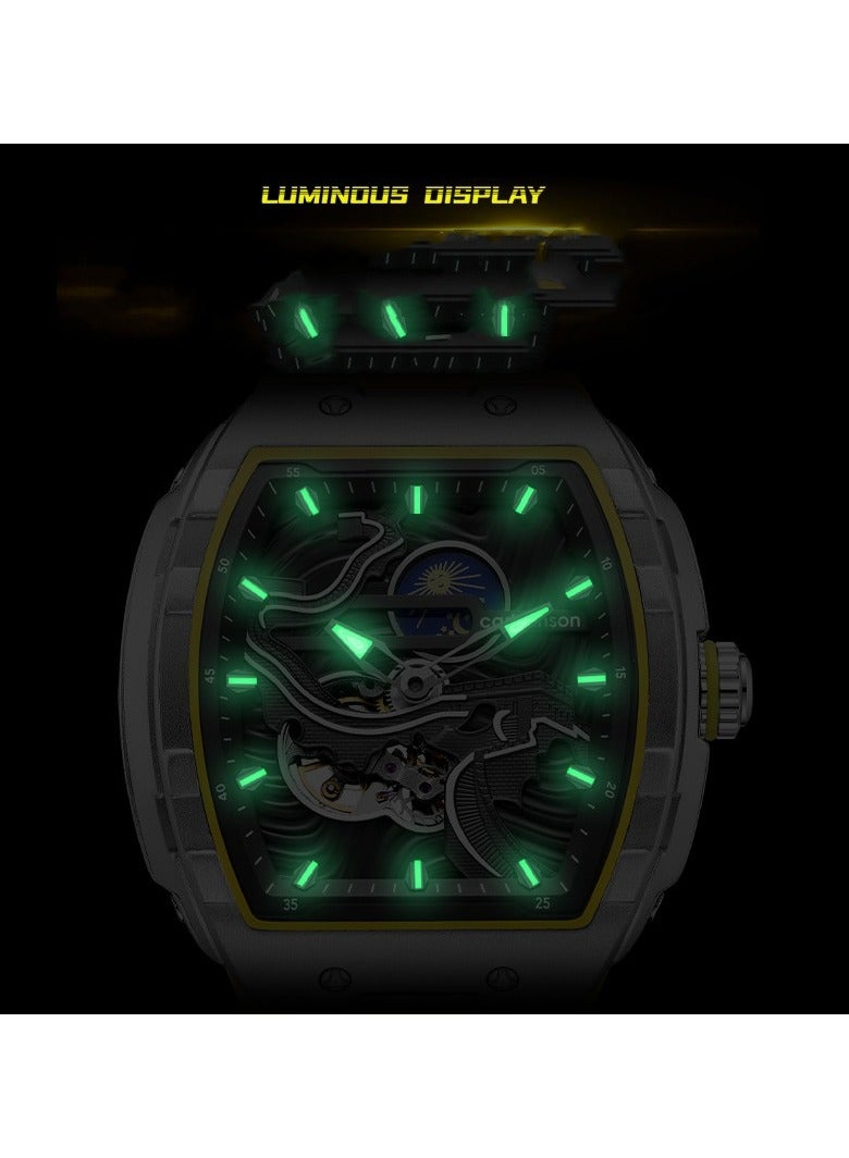 Men's Silicone Tape Sports Machinery Watch  - Image 3
