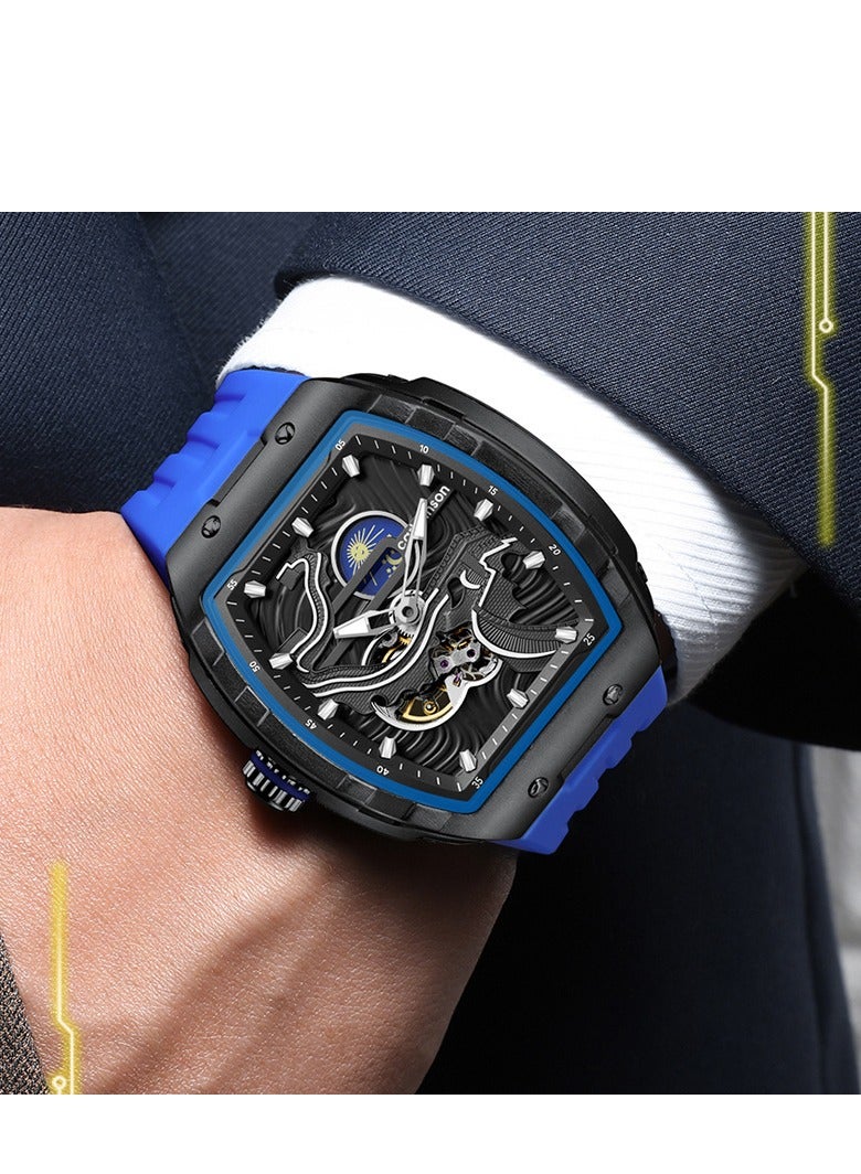 Men's Silicone Tape Sports Machinery Watch  - Image 1