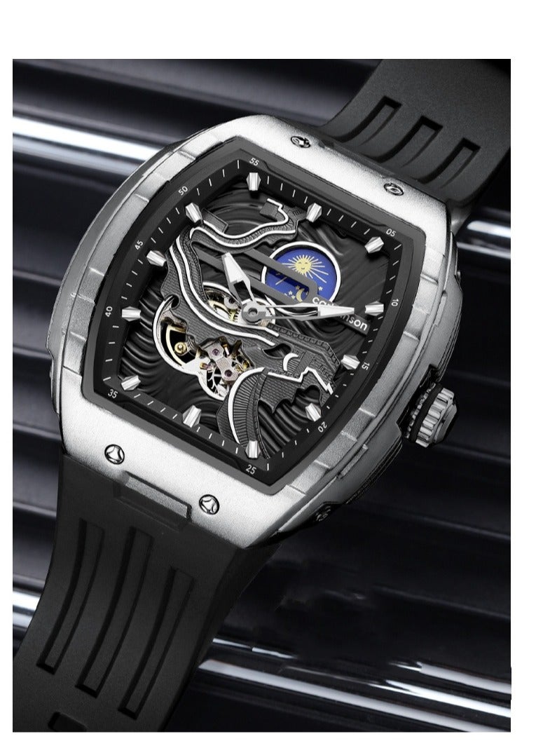 Men's Silicone Tape Sports Machinery Watch  - Image 5