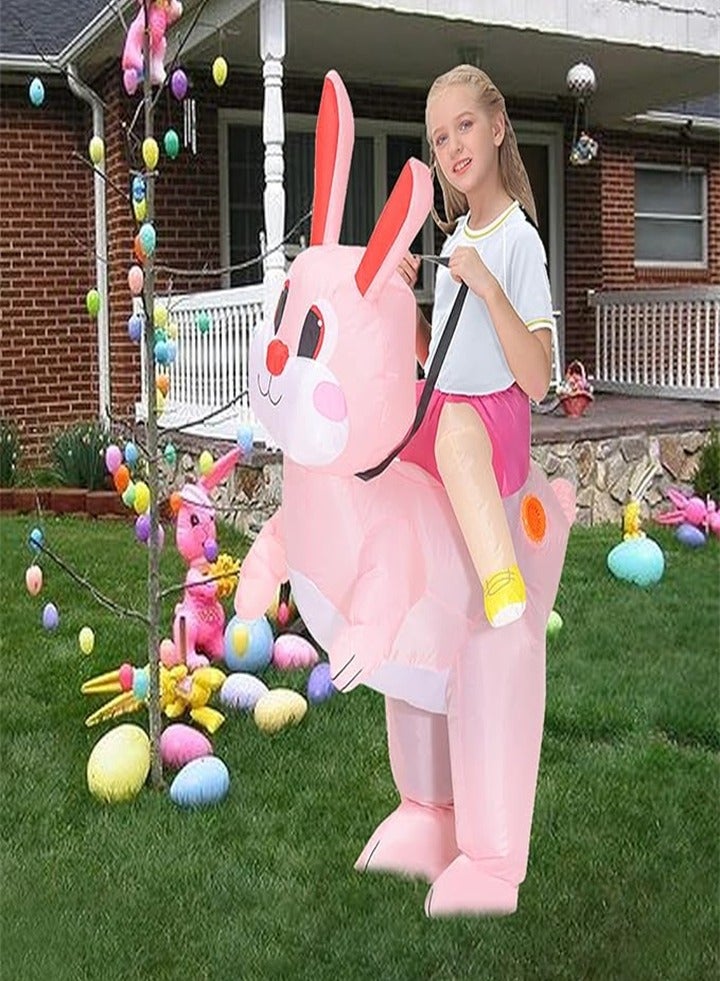 Fun Cartoon Inflatable Bunny Costume - Party Game New Year's Eve Interactive Prank Costume for Both Men and Women, Full Set Includes Inflatable Pump, Large Long-Eared Bunny Stage Performance Costume, Suitable for Adults and Children - Image 4