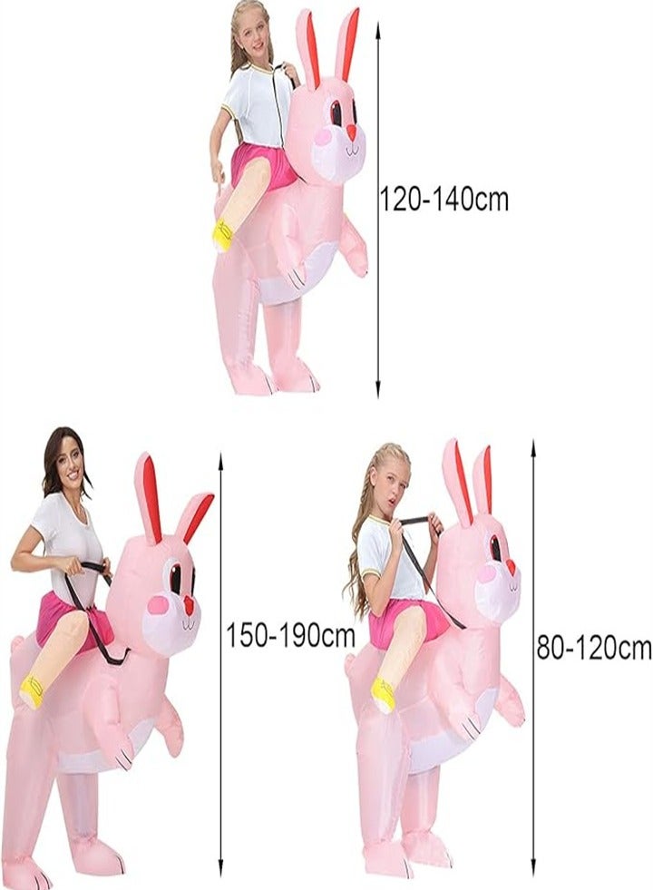 Fun Cartoon Inflatable Bunny Costume - Party Game New Year's Eve Interactive Prank Costume for Both Men and Women, Full Set Includes Inflatable Pump, Large Long-Eared Bunny Stage Performance Costume, Suitable for Adults and Children - Image 5