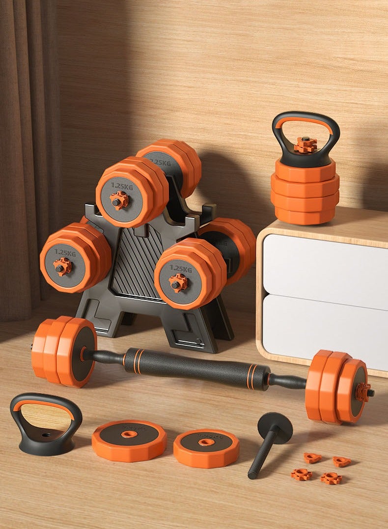 AIMEISHI Adjustable Dumbbell Set (20kg) | Double Reinforced Locking | 5 in 1 Free Gym Weights, Can Be Used as Barbell, Kettlebell, Push-up Stand, Suitable for Family Men and Women  - Image 1