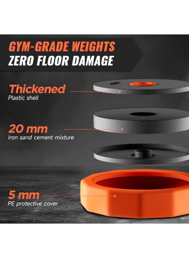 AIMEISHI Adjustable Dumbbell Set (20kg) | Double Reinforced Locking | 5 in 1 Free Gym Weights, Can Be Used as Barbell, Kettlebell, Push-up Stand, Suitable for Family Men and Women  - Image 2
