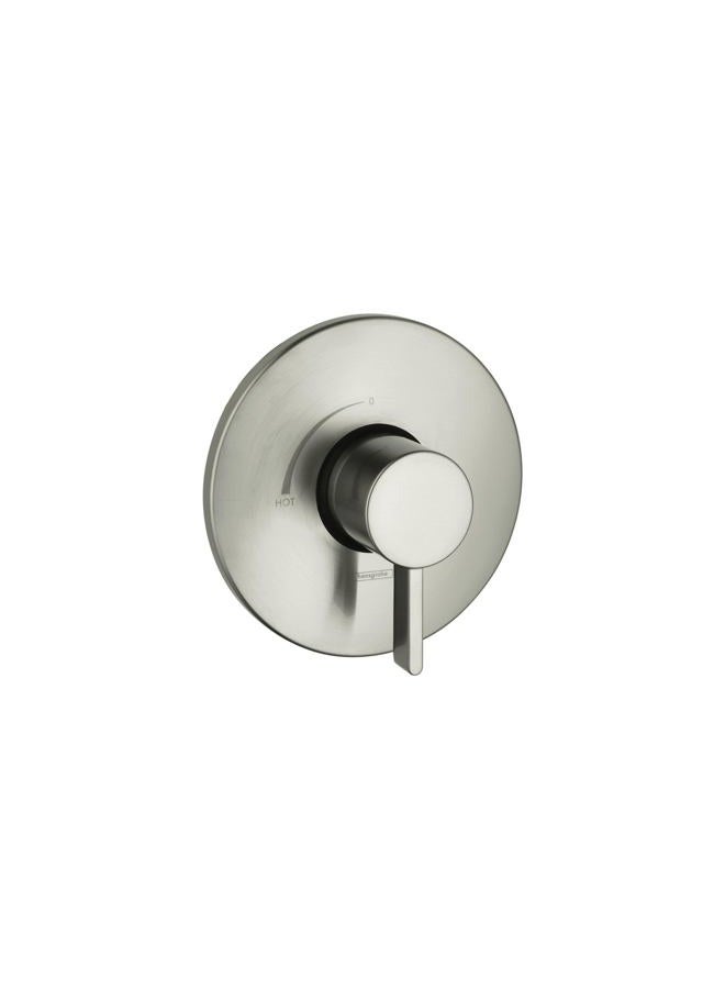 hansgrohe Ecostat Modern Minimalist Easy Control 1-Handle 7-inch Wide Pressure Balance Shower Valve Trim in Brushed Nickel, 04233820 6.75 x 6.75 x 3.00 in - Image 1