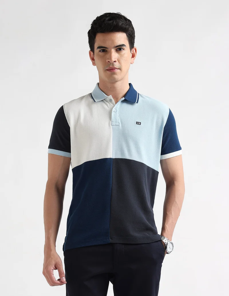 Arrow Colourblocked Regular Fit Polo Shirt