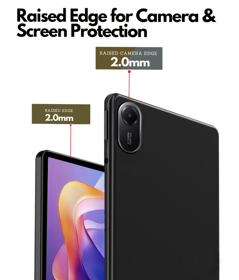 TGK غطاء خلفي TGK لجهاز Xiaomi Redmi Pad 2 بحجم 11 بوصة (أسود) - Image 3