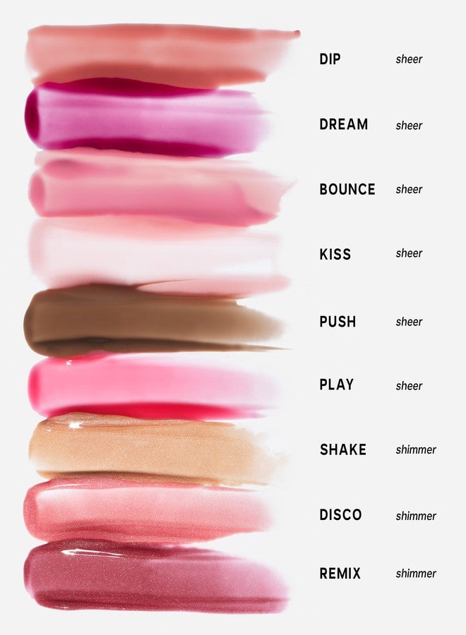Saie Glossybounce Duo - Hybrid Tinted Lip Oil & Lip Gloss Set - Hydrating, Non-Sticky Shine with Hyaluronic Acid & Jojoba Oil for Soft, Plump Lips - Makeup Gift Set - Disco & Bounce (2 Count) - Image 5