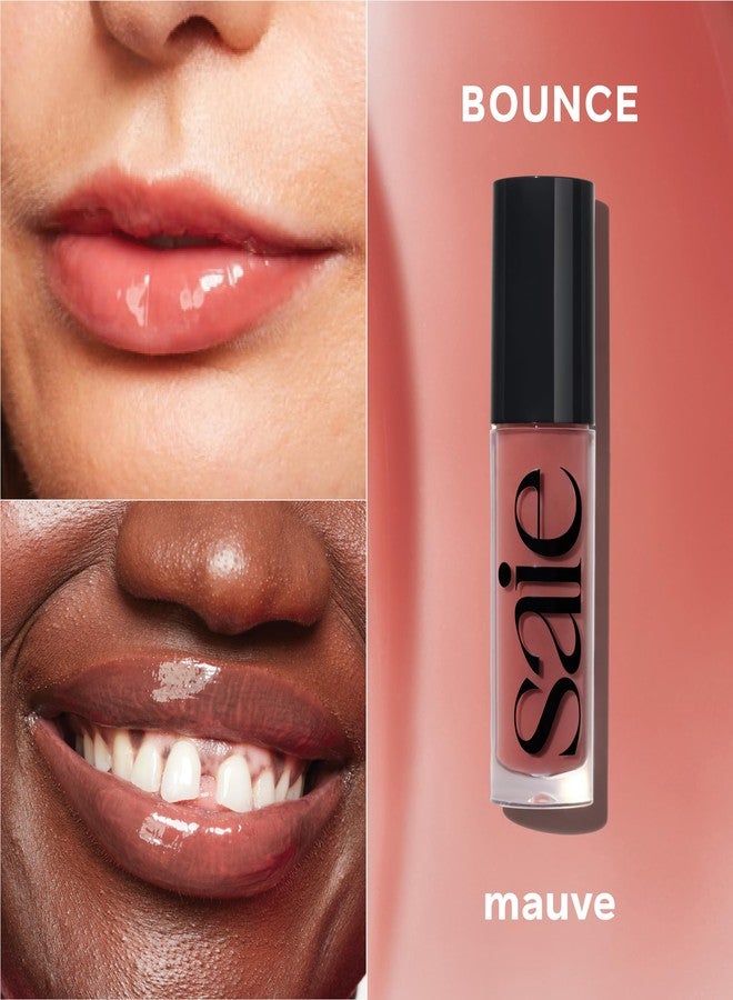 Saie Glossybounce Duo - Hybrid Tinted Lip Oil & Lip Gloss Set - Hydrating, Non-Sticky Shine with Hyaluronic Acid & Jojoba Oil for Soft, Plump Lips - Makeup Gift Set - Disco & Bounce (2 Count) - Image 2