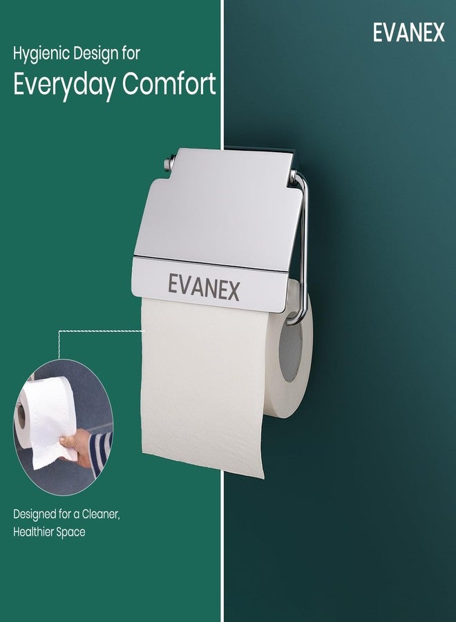 EVANEX Toilet Tissue Paper Roll Holder with Cover, 304 Stainless Steel Toilet Paper Stand, Tissue Paper Roll Holder for Bathroom, Bathroom Accessories Organiser (Aquarius) - Image 5