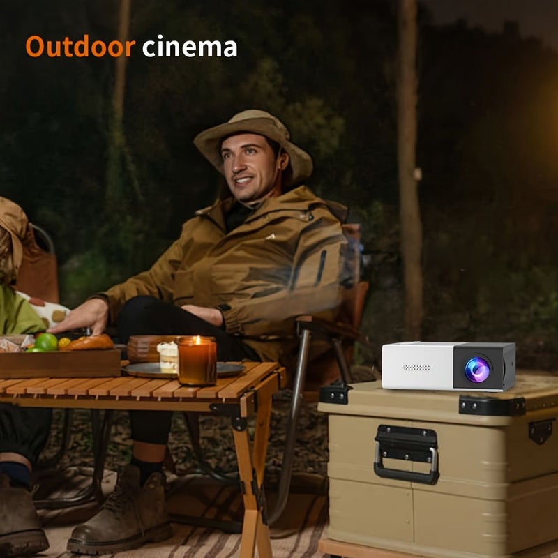 Compact Black 1080P Smart Projector with Remote USB AV iOS Android Compatibility - Image 3
