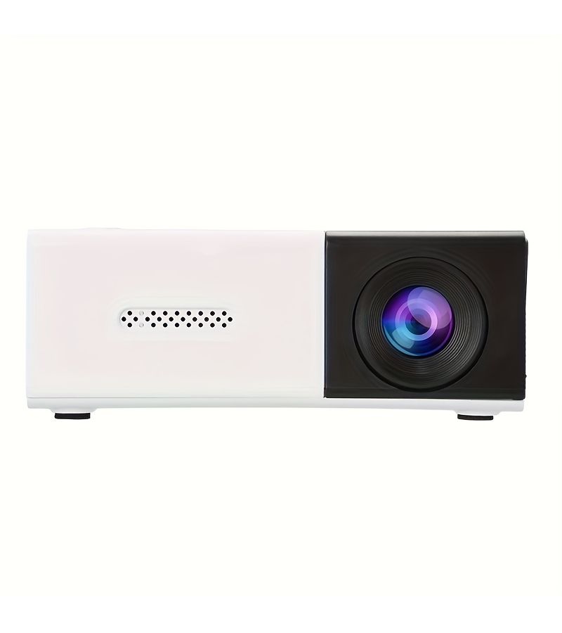 Compact Black 1080P Smart Projector with Remote USB AV iOS Android Compatibility - Image 5