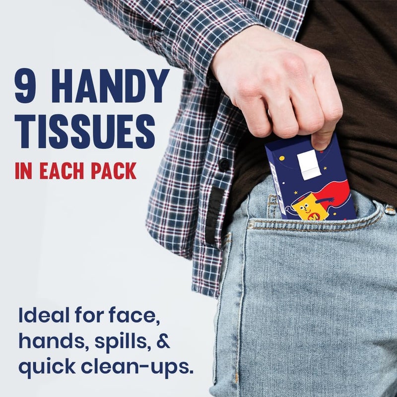 Maxi Supercarta 3 Ply Pocket Facial Tissues 10 Packs of Super Soft Tissue 9 Sheets Each pack with Flap Packing to Keep Tissue Clean and Fresh for On-the-Go Use - Image 5