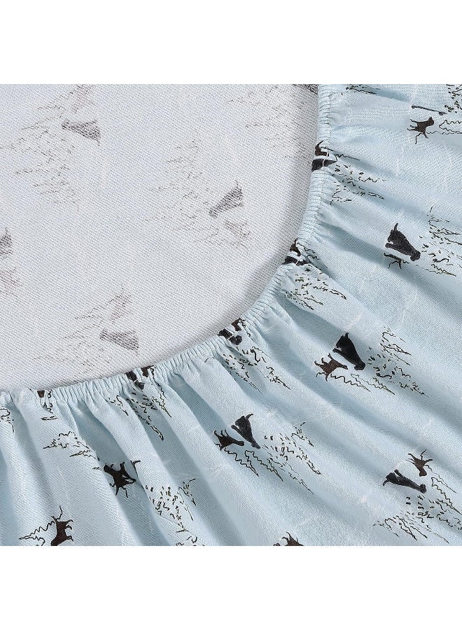 Eddie Bauer - Flannel Sheets Full Size, Anti-Pilling & Wrinkle Resistant Cotton, Touchably Soft for All-Season Comfort - Bed Sheets with Matching Pillowcases & Fitted Sheet (Dog Friends Blue) - Image 4