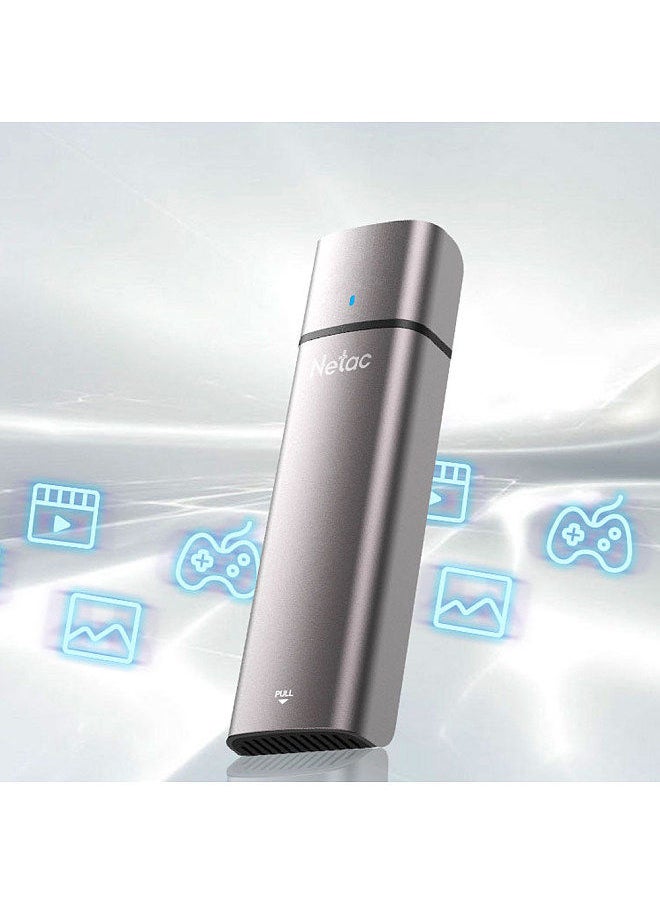 WH21 M.2 SATA Protocol Portable Hard Disk Case High-speed Transmission Aluminum Alloy Shell Built-in Data Cable