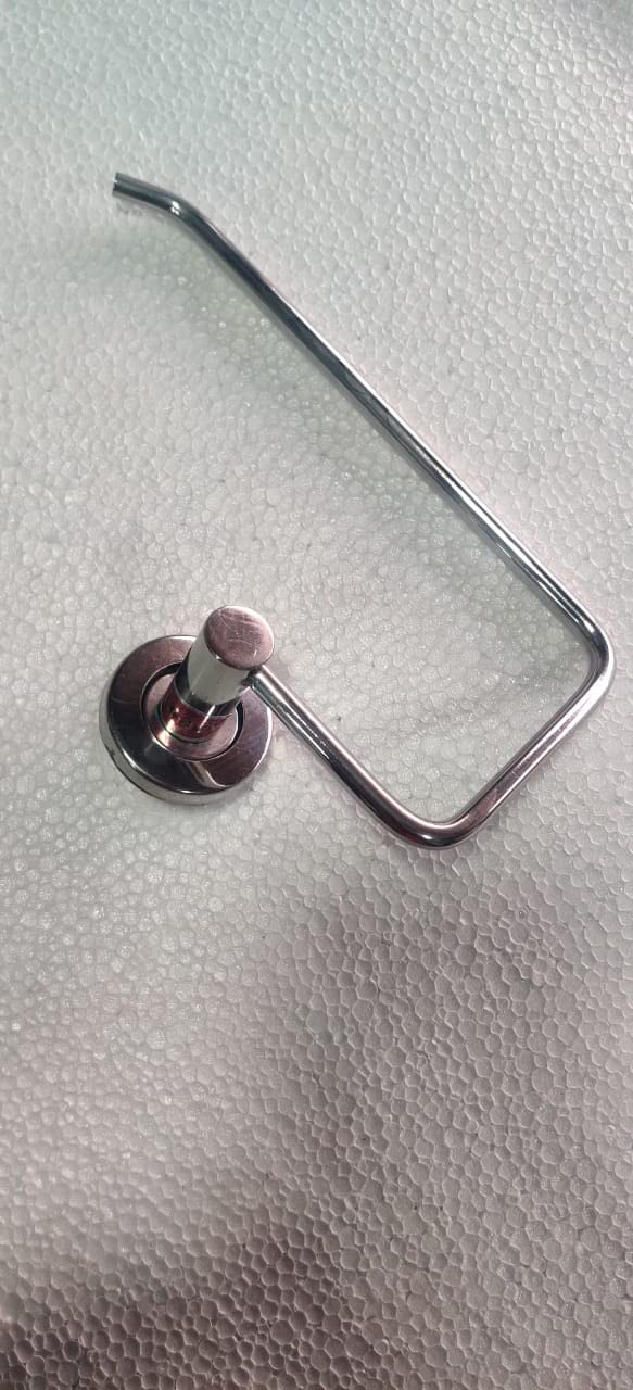 Bosney Bathroom Towel Holder Towel Ring Napkin Ring Half Oval Solid Rod Towel Hanger Pack of 1 Pcs Silver - Image 4
