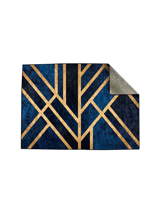 RIZARIES Art Deco Blue Centerpiece Rug, Fabric, Rectangle  - Image 2