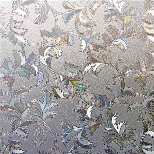 WALLTON Privacy Vinyl Frosted Window Film Glass Sticker Self-Adhesive Film Tint Wallpaper Opaque Sheet for Glass Privacy Cover Window, Door, Office, Home.| Anti-UV. (16x192 Inch, Coriander Leaves) - Image 2
