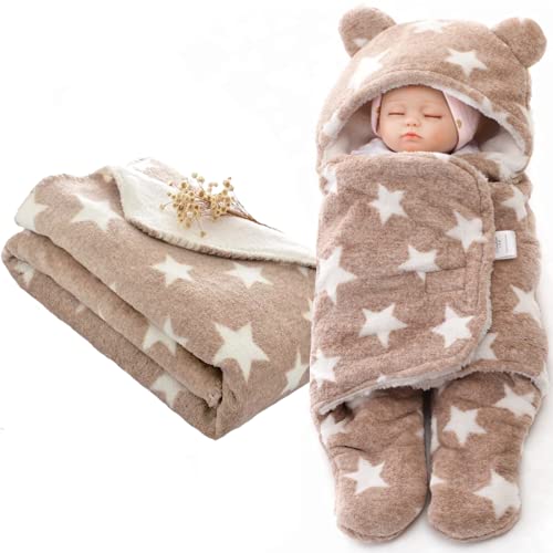 First Kick Baby Blanket Newborn Gift Pack of Swaddle Wrapper, 0-9 Months, Length 68 cm x Width 68 cm - Image 1