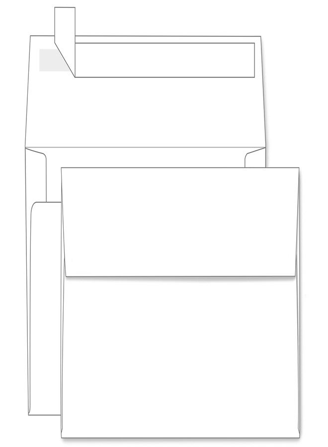 Goefun A2 White Envelopes Self Seal 100 Pack, 4.375 x 5.75 - Image 1