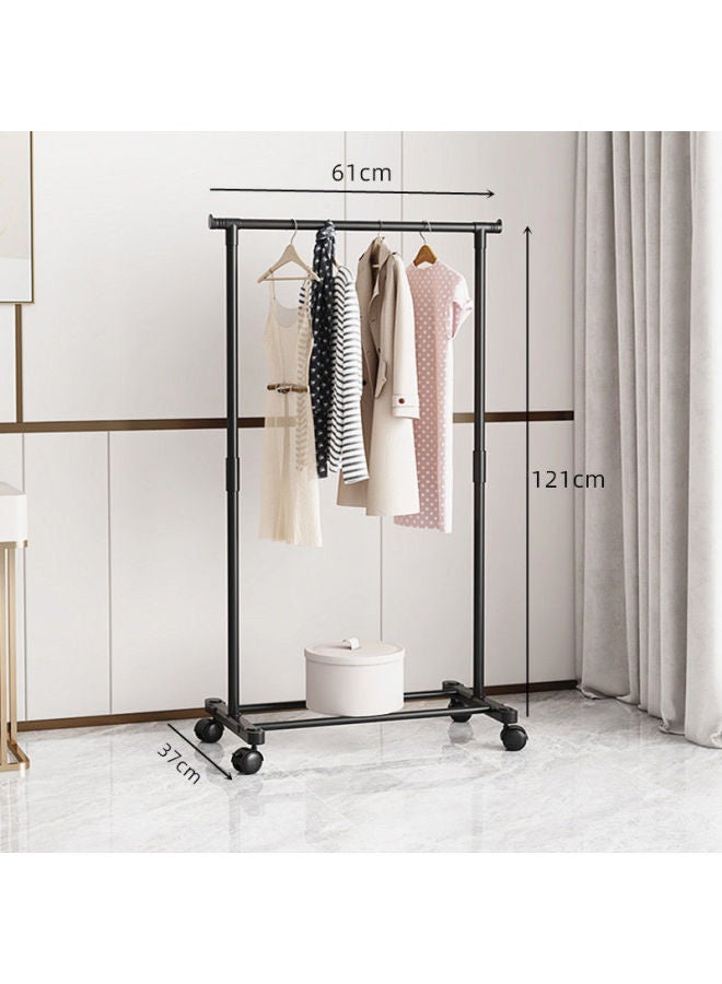 Bold Hanger Floor Drying Rack Household Indoor Folding Vertical Clothes Shelf Simple Wardrobe Storage-Color:Thickened [wheels] Simple 62 Styles  - Image 1