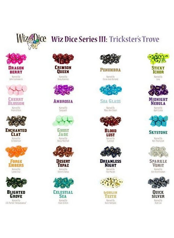 Wiz Dice - Series Iii Polyhedral Dice Set For Tabletop Rpg Adventure Games With A Dice Box Dnd Dice Set Suitable For Dungeons And Dragons Mtg And Dice Games Alike Skystone 7 Ct - Image 1