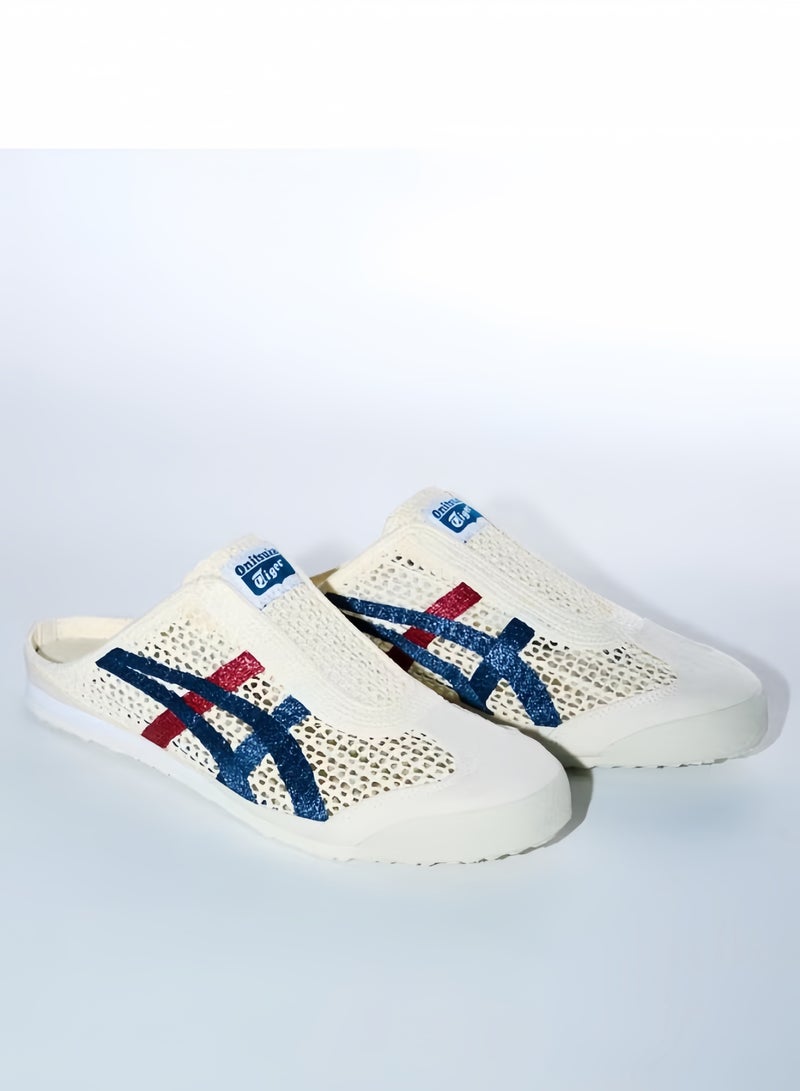 أونيتسوكا تايجر Sabot Slip-On Athlesiure Sandals بيج / أحمر / أزرق للرجال / النساء / الطلاب - Image 2
