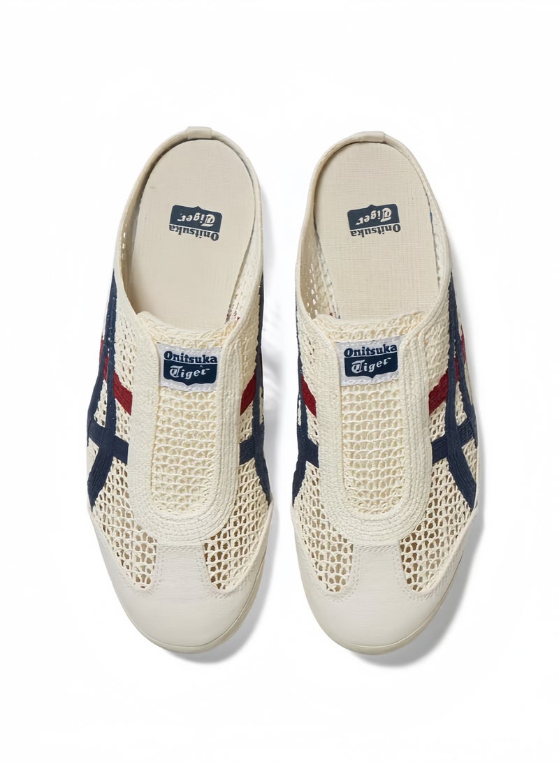 أونيتسوكا تايجر Sabot Slip-On Athlesiure Sandals بيج / أحمر / أزرق للرجال / النساء / الطلاب - Image 5