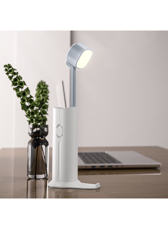 قابل للشحن الإبداعي الصغير القابل للتوسع مصباح المكتب الدراسة والمكتب 3 أوضاع الضوء المحمول مع موقف الهاتف قابل للتعديل متعدد الوظائف فوق الخفيفة في الهواء الطلق - Image 3