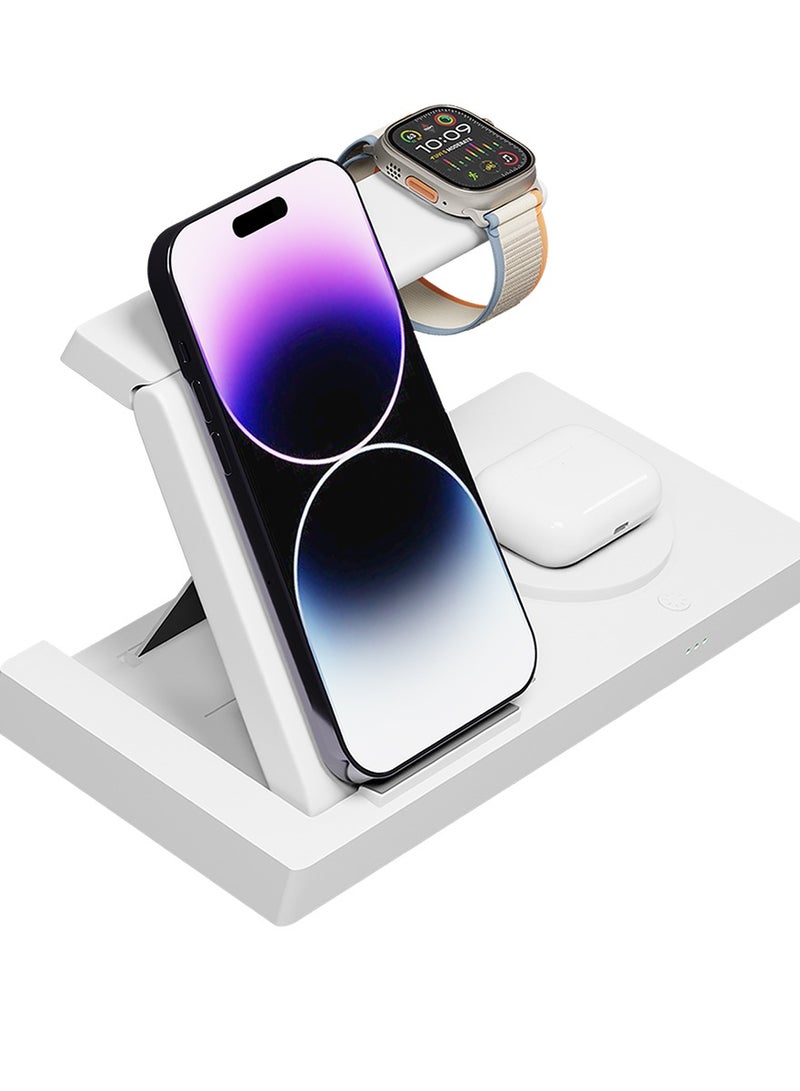 Max & Max 3-in-1 Wireless Charger Stand – Fast Charging Station for Mobile Phones, Smart Watches & Earbuds | Compact Magnetic Dock - Image 1