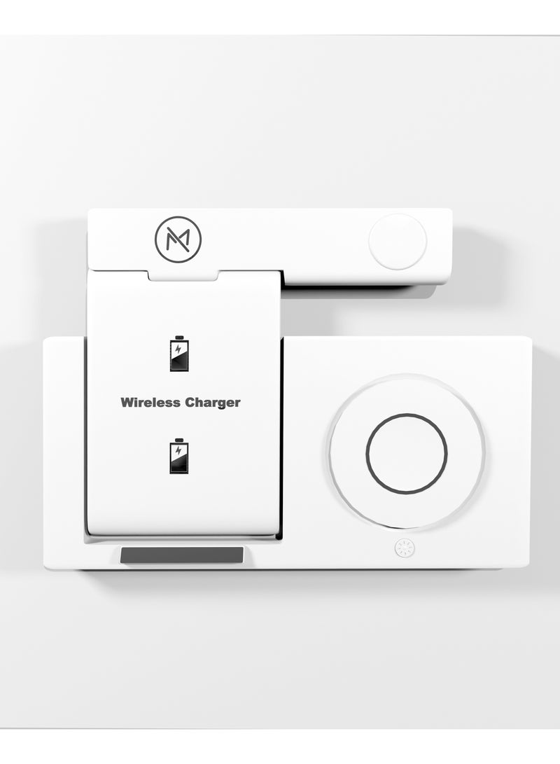 Max & Max 3-in-1 Wireless Charger Stand – Fast Charging Station for Mobile Phones, Smart Watches & Earbuds | Compact Magnetic Dock - Image 4