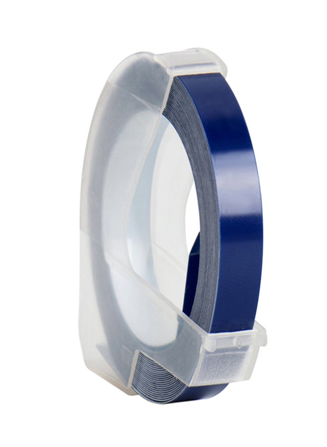 3D Plastic Embossing Label Tape Refill for DYMO 12965 1610 Label Maker with 3/8 Inch * 9.8 feet, 1 Roll Dark Blue - Image 1