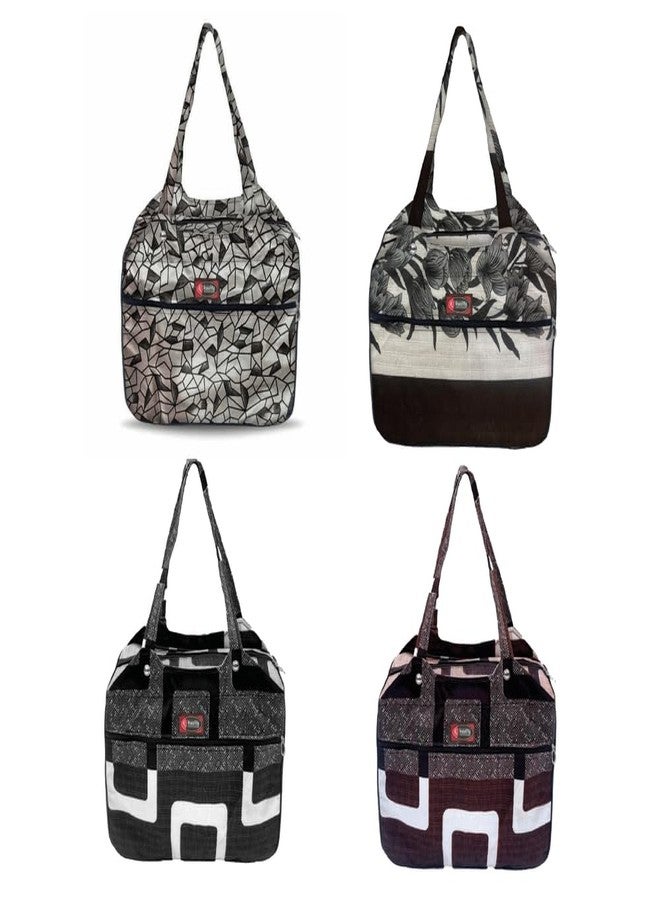Temoli Handbag or Travel Bag for carrying things or also used as a office bag or Bazar Shopping bag,Design 17,4PCS - Image 2