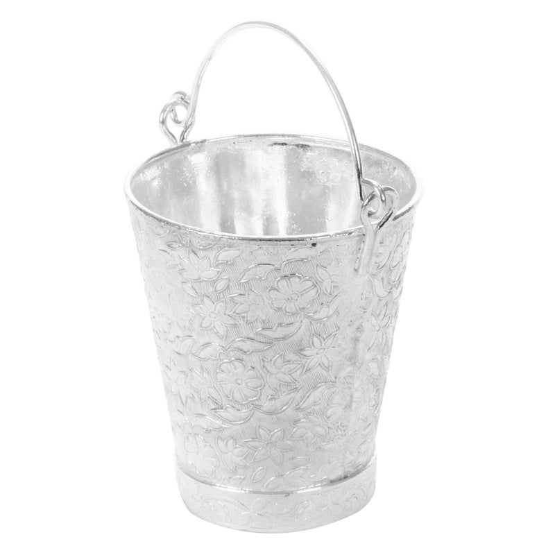 JEWEL FUEL JEWEL FUEL Holi Special Silver Pichkari 13cm Bucket and 4 Bowl Gift Set  - Image 3