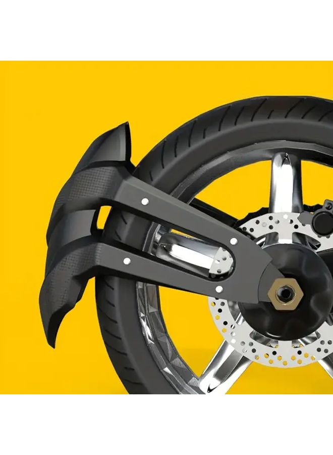 Heavy Duty Black Motorcycle Rear Fender Adjustable Fit Durable PP Material Easy Installation - Image 1