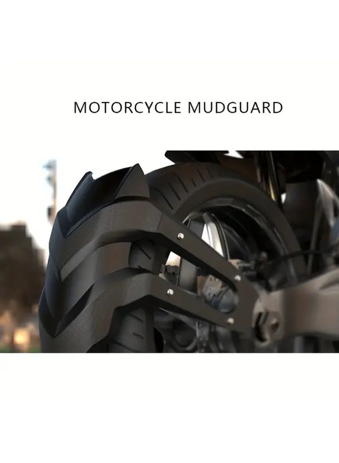 Heavy Duty Black Motorcycle Rear Fender Adjustable Fit Durable PP Material Easy Installation - Image 3