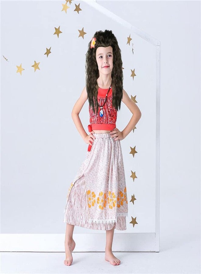 Yosbabe Gilrs Wig and Necklace Dress up Set Halloween Costume Accessories Party Favors Christmas Gift for Girls - Image 3