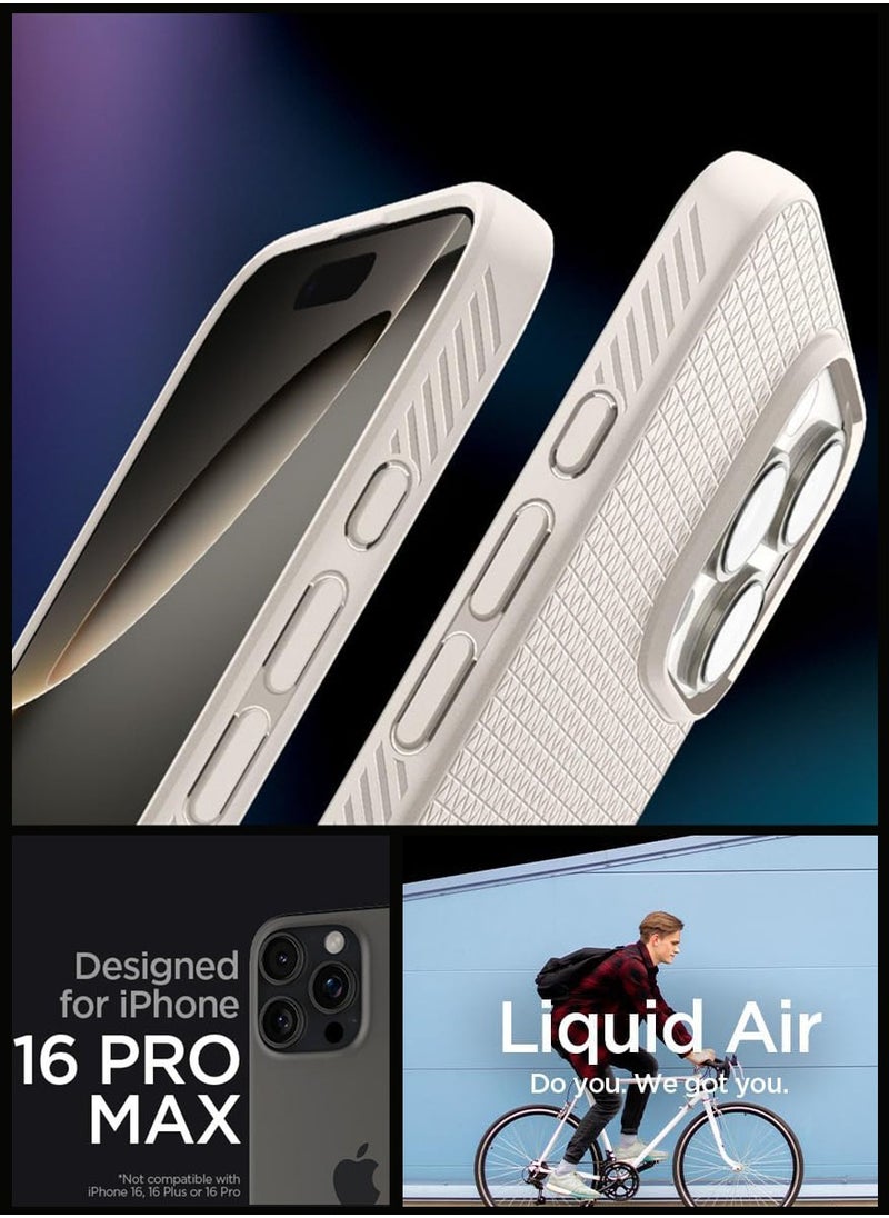 Spigen Liquid Air for iPhone 16 Pro Max Case Cover (2024) - Natural Titanium  - Image 2