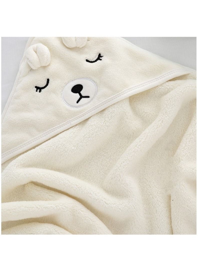 DUNISO - Baby Bath Towels Newborn Hooded Baby Towel Ultra Absorbent and Soft Cotton Hooded Washcloth for Baby Toddler Infant Unisex Hooded Baby Bath Towel - Image 1