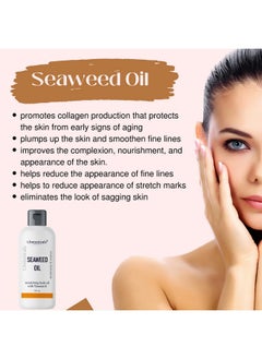 t.botanicals Seaweed Body Oil 8 Oz. Nourishing Sea Moss Oil Fast Absorbing Firming Antiaging Nongreasy Oil Day And Night Massage Kelp Moisturizer For Dry Dull Sagging Skin Face Hair Foot Hands (Citrus)  - Image 2