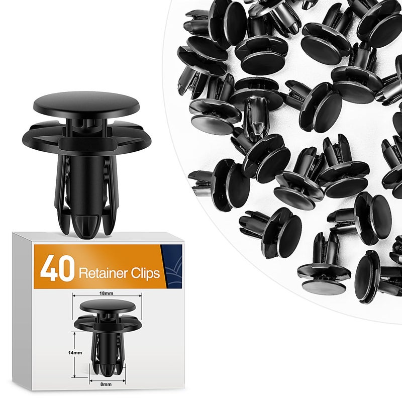 GOOACC 40PCS مشابك تثبيت بطانة الفندر 865952T500 متوافقة مع هيونداي أكسنت أزيرا إيلانtra إكيوس جينيسيس سانتا في سوناتا توكسون فيلستر كيا K900 أوبتيما ريو سيدونا سول سبورتاج