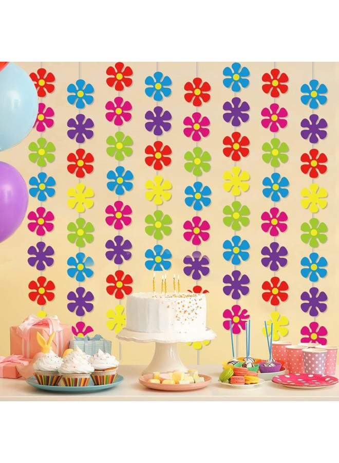 Tevxj 12 Packs Flower Paper Garland kit Decorations Spring Flower Paper Cutouts 60's Hippie Party Banners Groovy Hippie Hanging Swirl Peace and Love for Birthday Party Baby Shower Home Favor Supplies - Image 5
