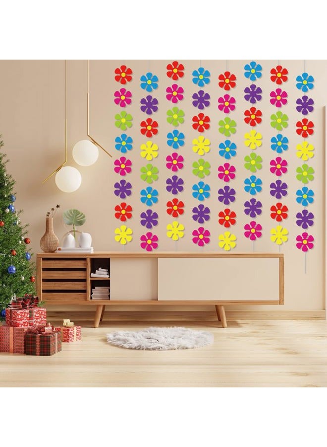 Tevxj 12 Packs Flower Paper Garland kit Decorations Spring Flower Paper Cutouts 60's Hippie Party Banners Groovy Hippie Hanging Swirl Peace and Love for Birthday Party Baby Shower Home Favor Supplies - Image 4