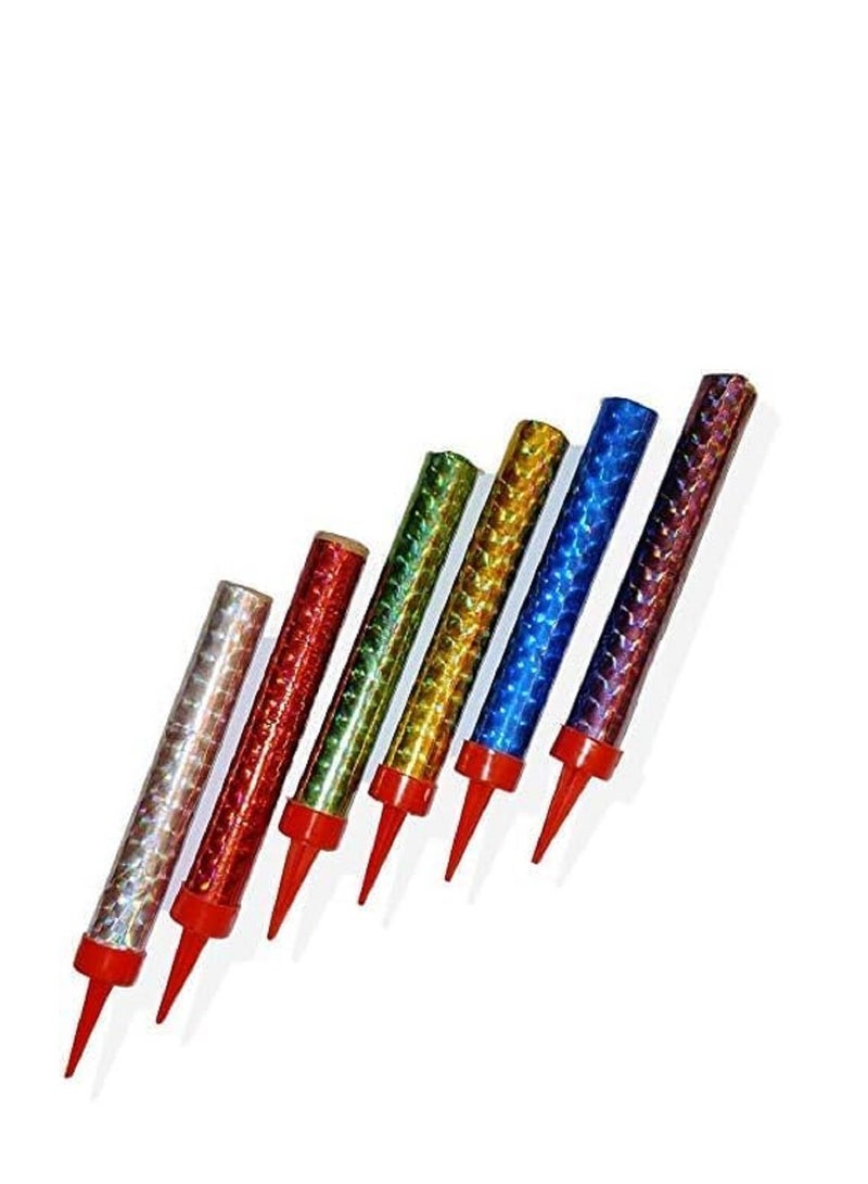 Colorful Birthday Candles 6 Pieces Fun Light Effects Cone Design Bright Assorted Colors for a Special Celebration for Kids and Adults Perfect for Cake Decoration, Party Supplies - Image 4