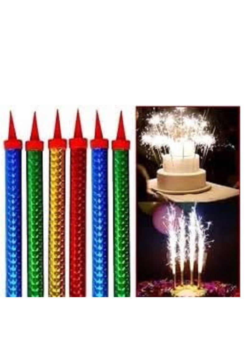 Colorful Birthday Candles 6 Pieces Fun Light Effects Cone Design Bright Assorted Colors for a Special Celebration for Kids and Adults Perfect for Cake Decoration, Party Supplies - Image 5
